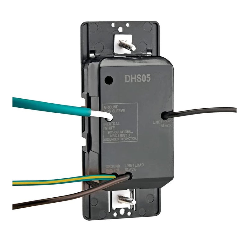 Leviton مفتاح حساس الرطوبة لمروحة العادم في الحمام، أتمتة التهوية، دوران الهواء، التحكم في الرطوبة، ¼ حصان، قطب واحد، DHS05-1LT، لوز خفيف - Image 2